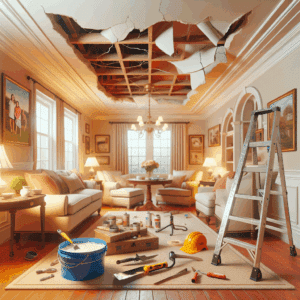 Read more about the article Ceiling Drywall Repair Simplified: From Cracks to Holes