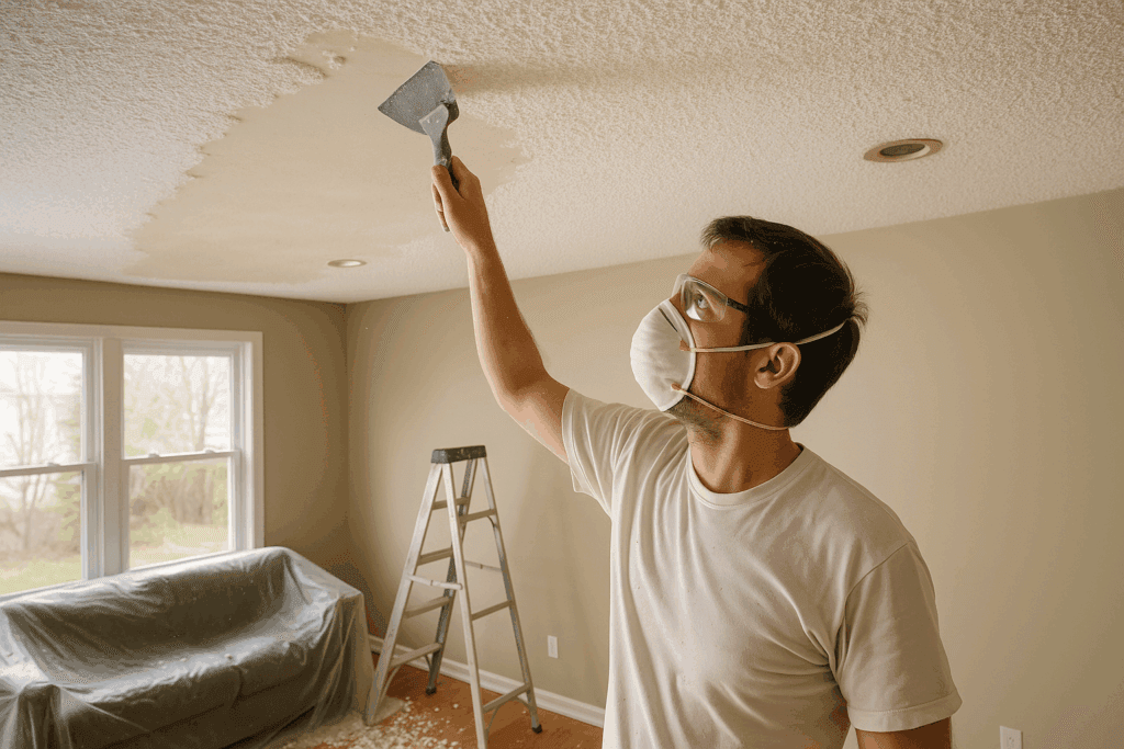 Read more about the article The Risks and Rewards of Removing Popcorn Ceilings