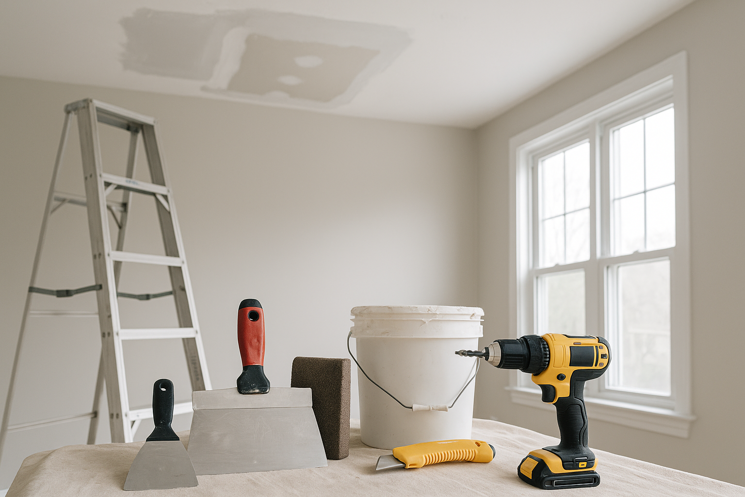 You are currently viewing Essential Tools for Your Ceiling Drywall Repair Project